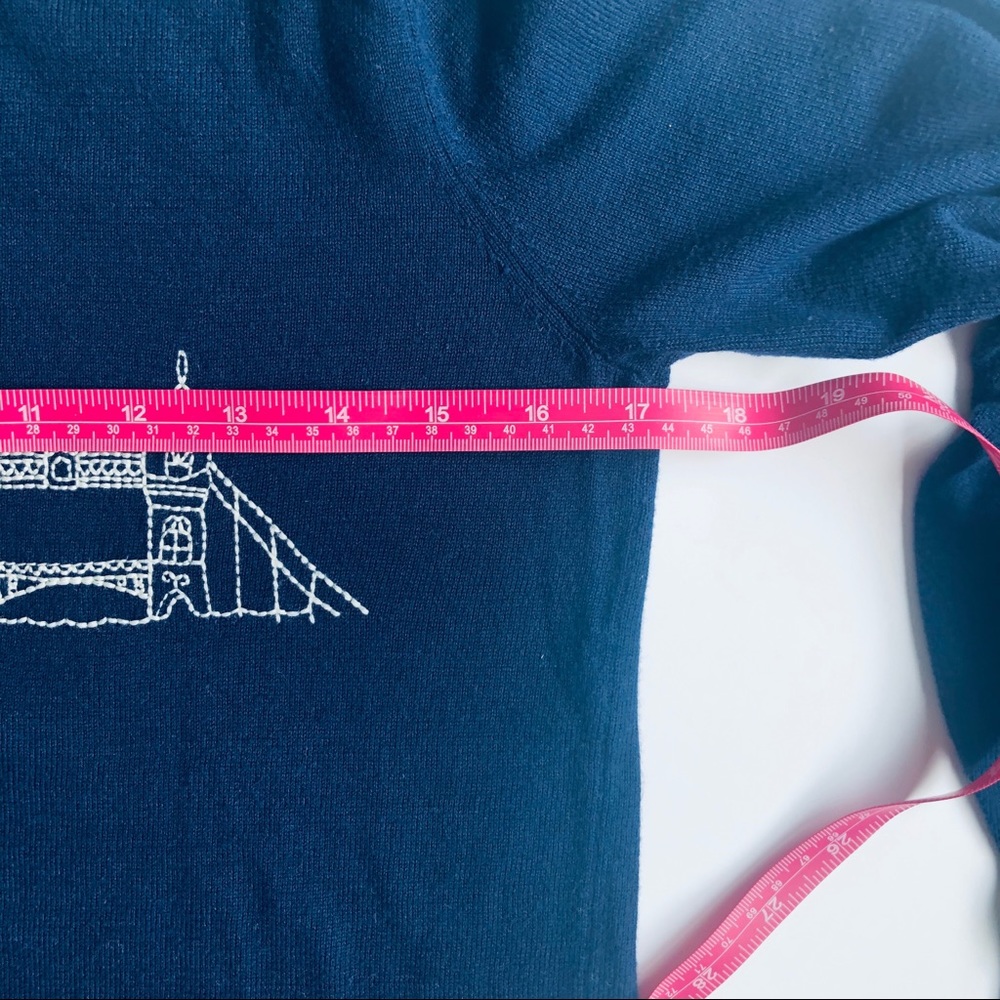 Halogen graphic pullover S shirt sweater London - Picture 3 of 7